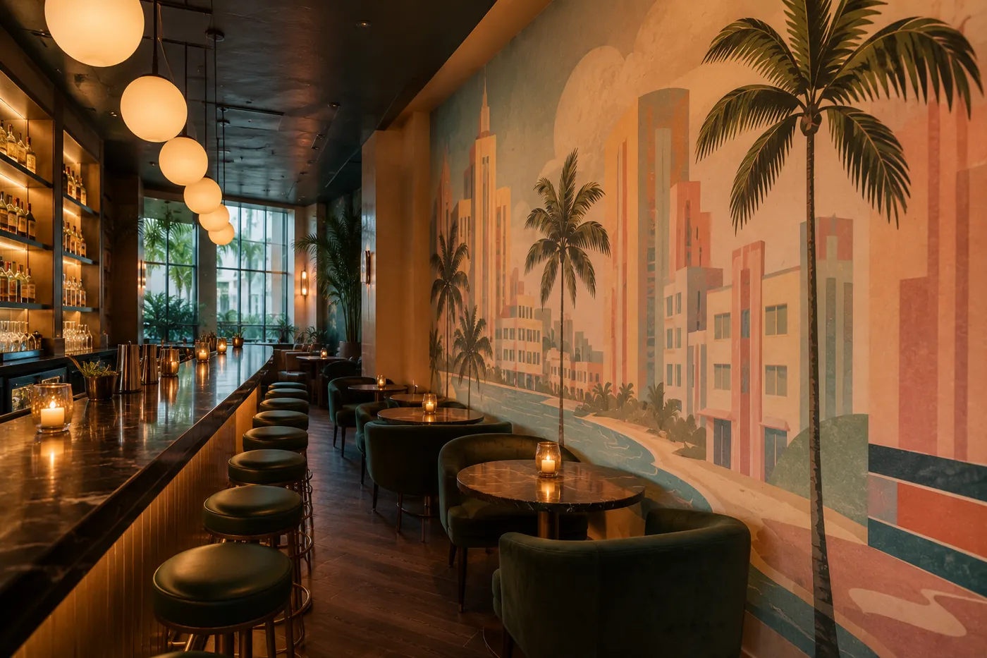 Wall printing in Miami Beach